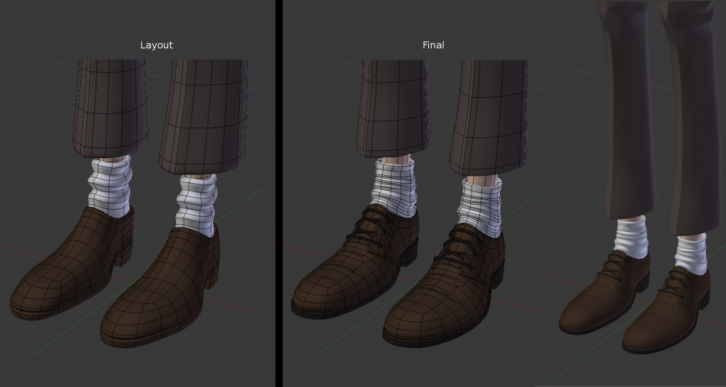 Victor has also been remodeled from head to toe...and this is the toe part. Find out what  other changes have been made (such as smaller hands for easier animation) in the additional infographic you'll find in the Cloud.