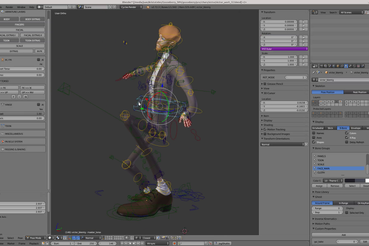 Victor's toon rigging allows you to distort pretty much EVERYTHING.